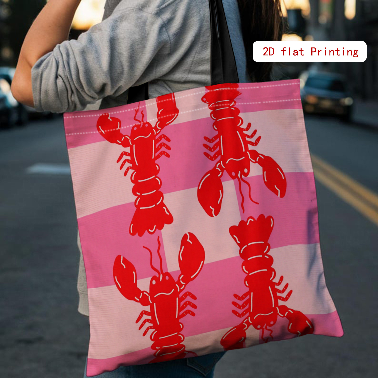 Travel Accessories Gifts For Her - 1pc Pink Lobster 2d Printed Fashion