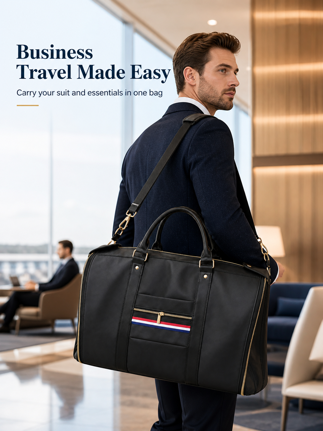 Shoe Bag Travel - Premium Black Garment Duffel Bag Travel