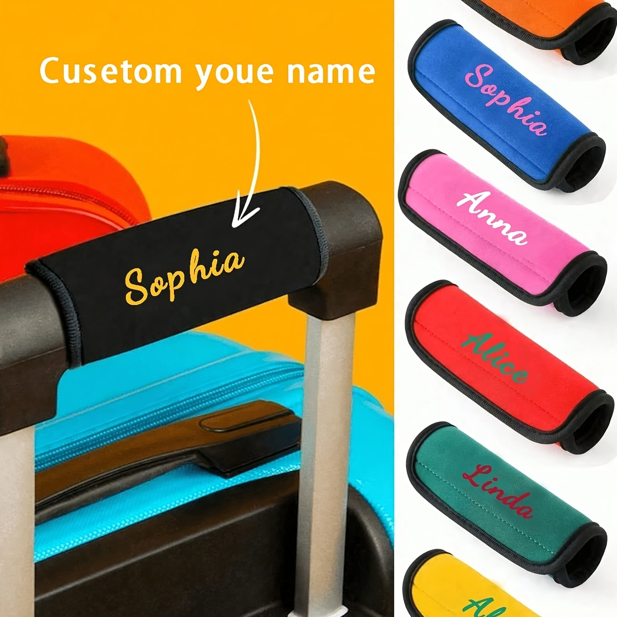 Travel Accessories List - Custom Name Luggage Handle Cover, Custom