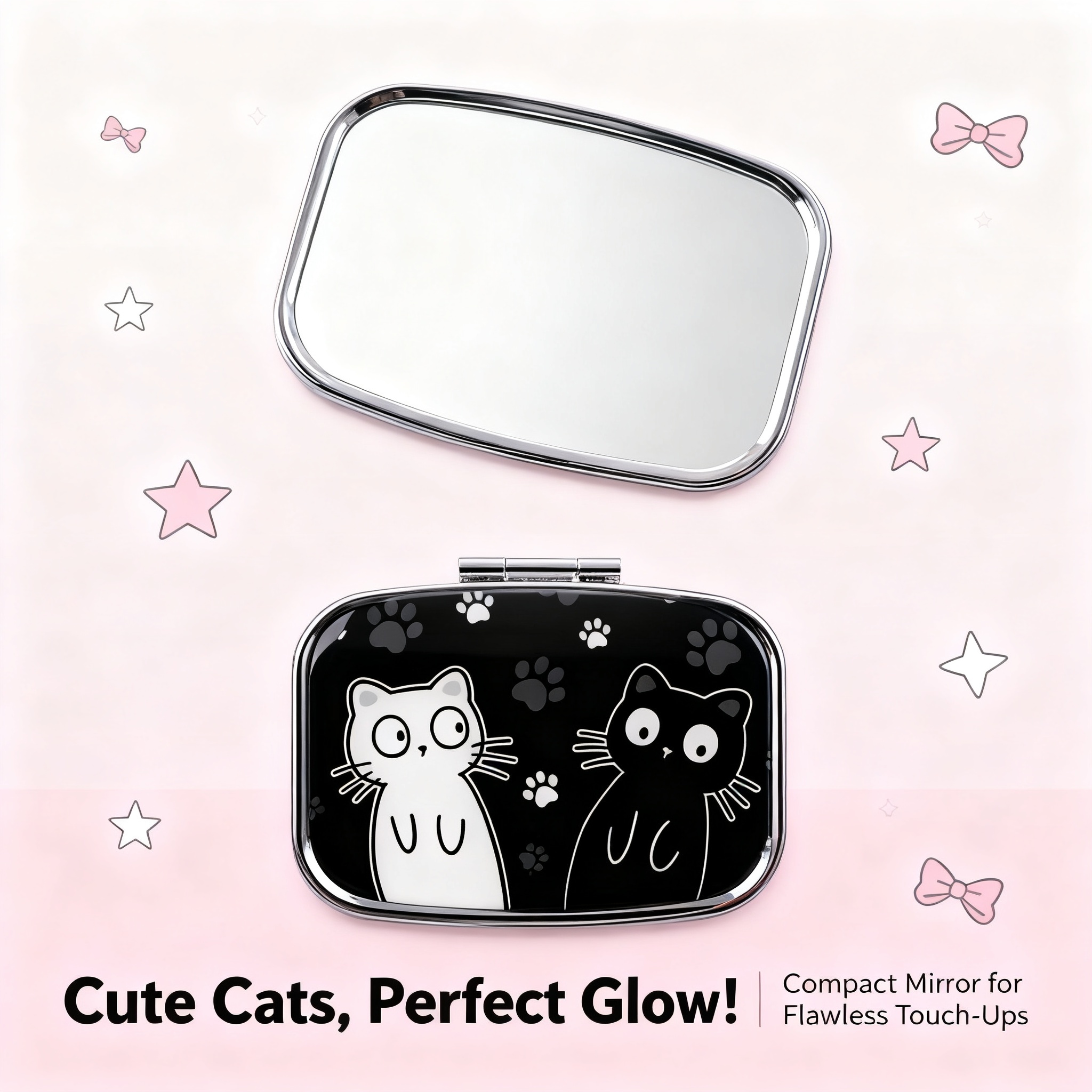 Travel Accessories Box - Cartoon Black And White Cat Travel