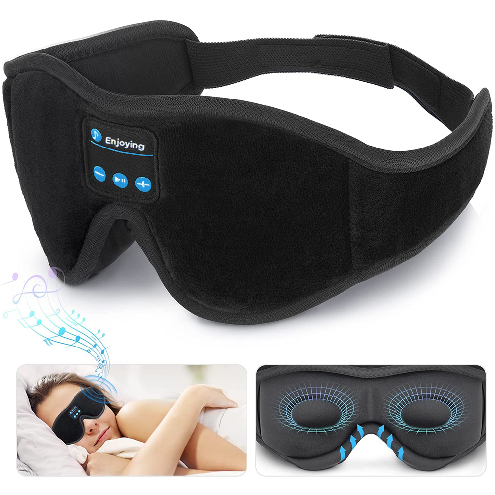 Travel Accessories Eye Mask - Mask For Sleep Headphones Bluetooth 3D