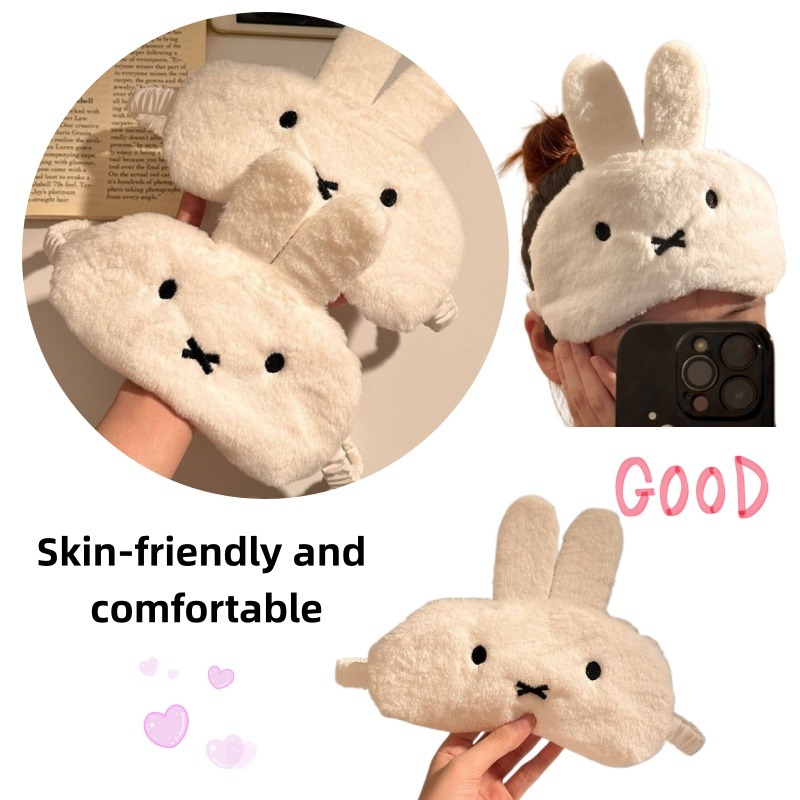 Travel Accessories Eye Mask - Cute Miffy Plush Sleep Eye Mask