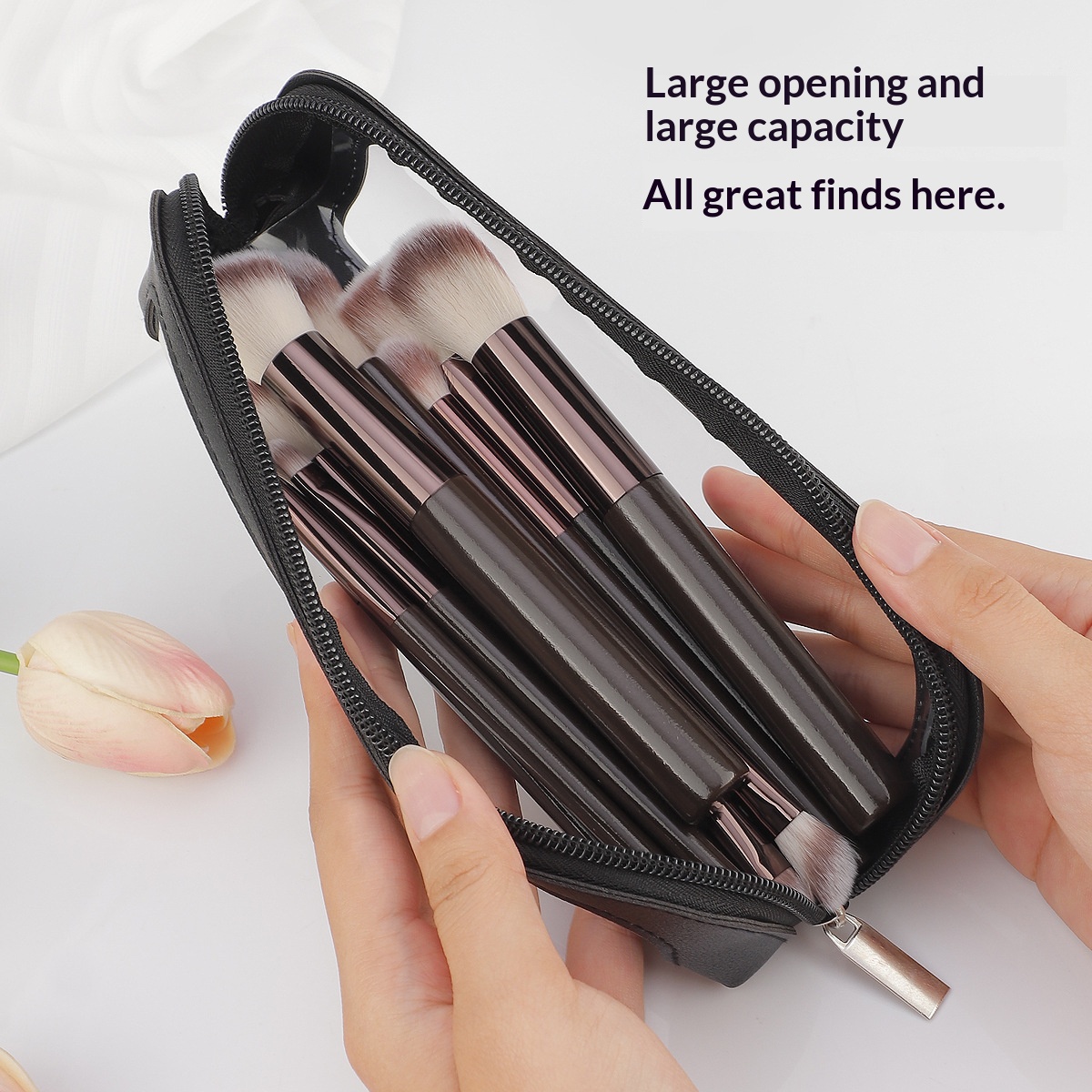 Small Clear PU Leather Travel  - đánh giá và giá Travel Accessories Organizer Bag