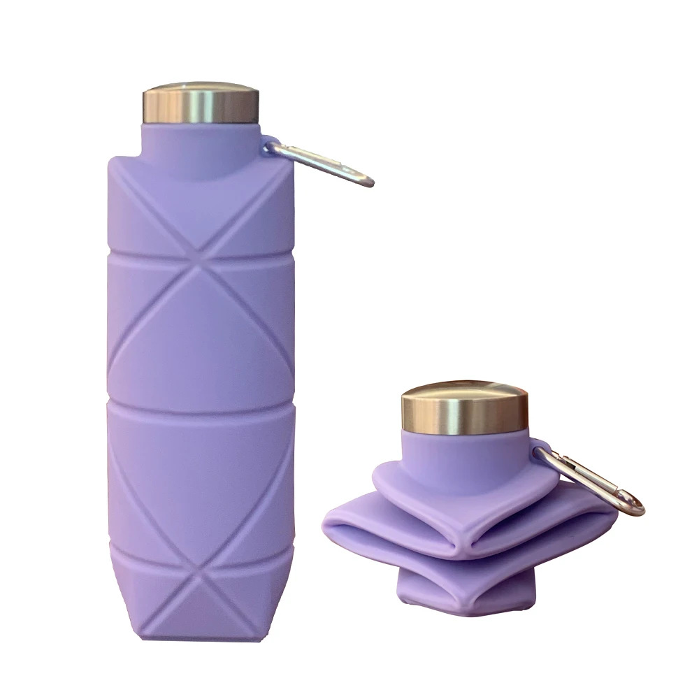 1Pcs Silicone Diamond Folding  - đánh giá và giá Water Bottle Collapsible