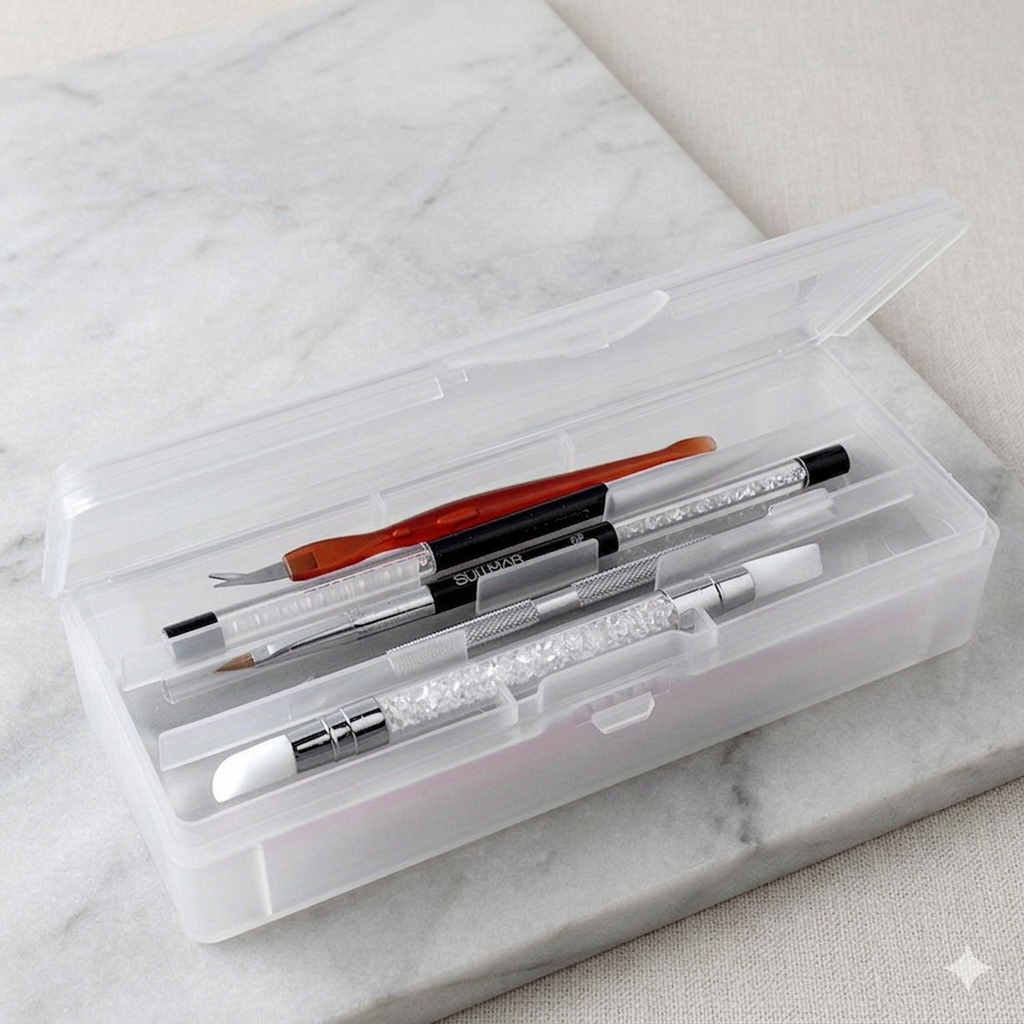 Transparent Nail Studio Set Na - đánh giá và giá Travel Accessories Box