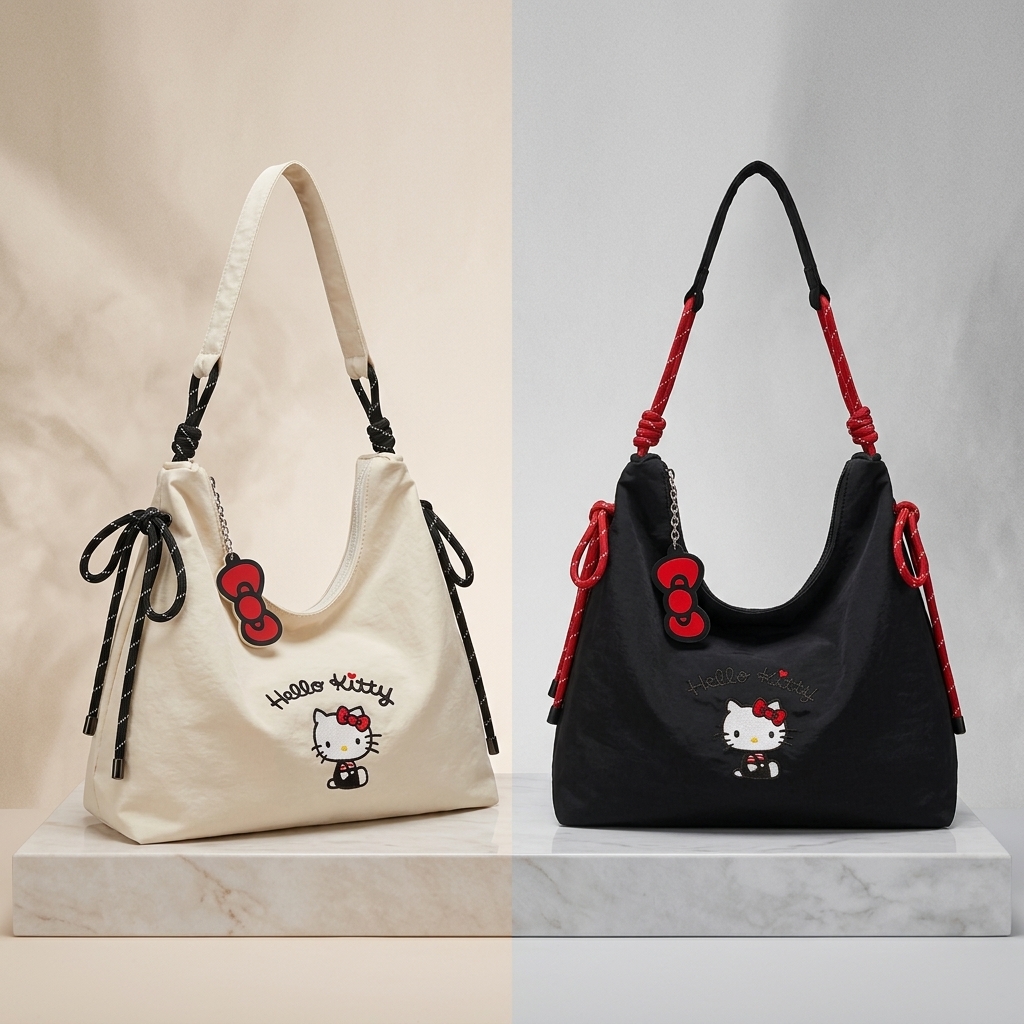 Hello Kitty Knot Canvas Tote B - đánh giá và giá Travel Accessories Cute