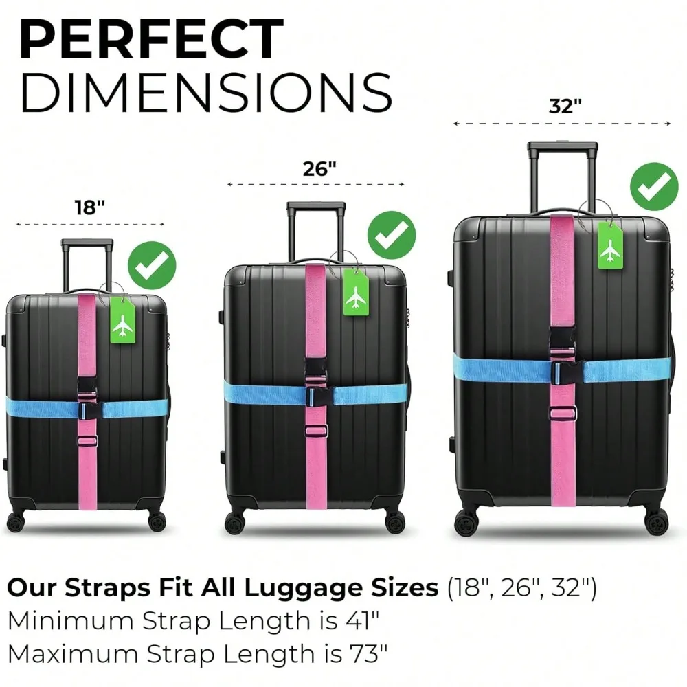 Luggage Strap Set with Luggage - đánh giá và giá Travel Accessories List