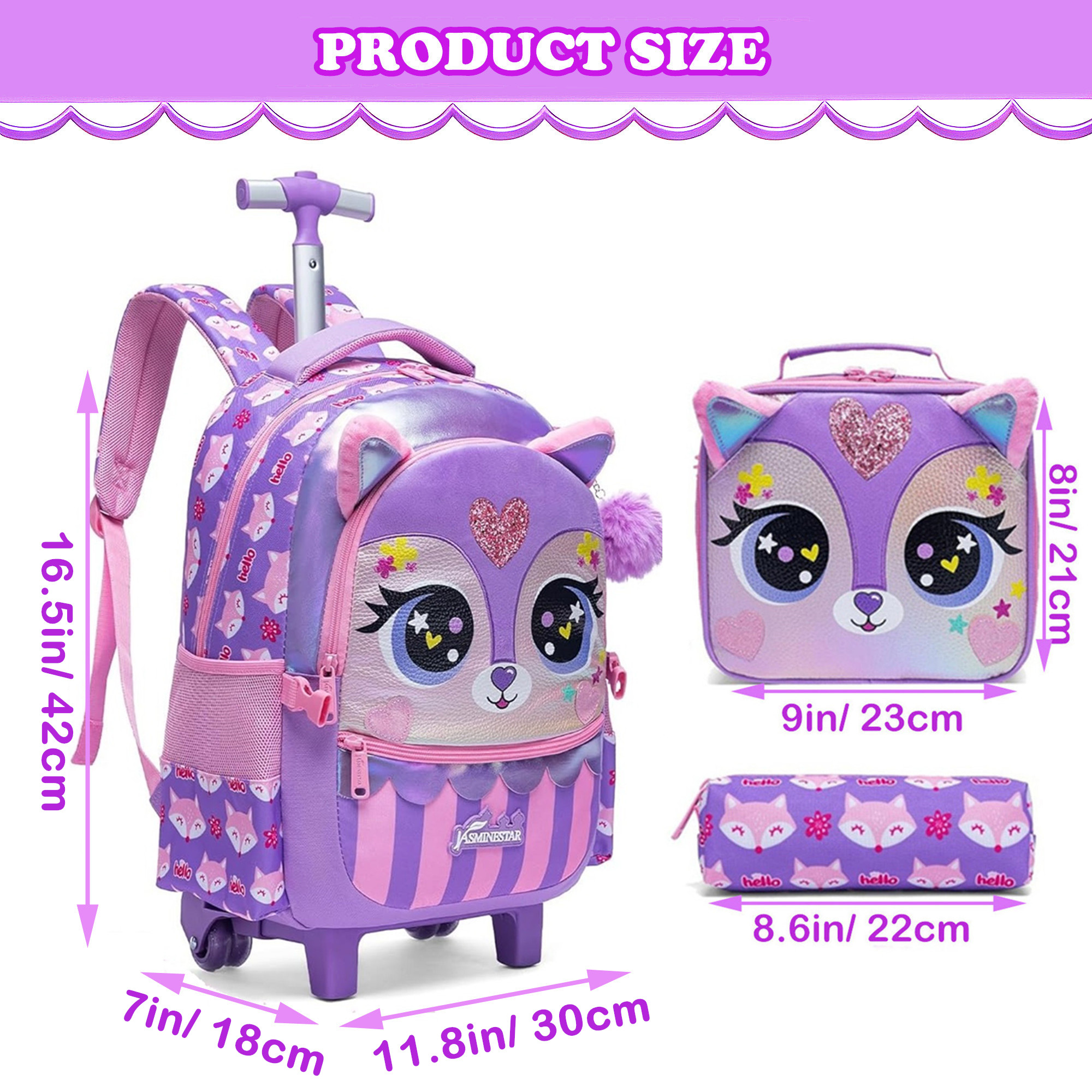Kids Rolling Backpack for Girl - đánh giá và giá Travel Accessories Toddler