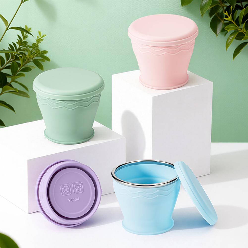 Foldable Silicone Cup With Lid - đánh giá và giá Water Bottle Collapsible
