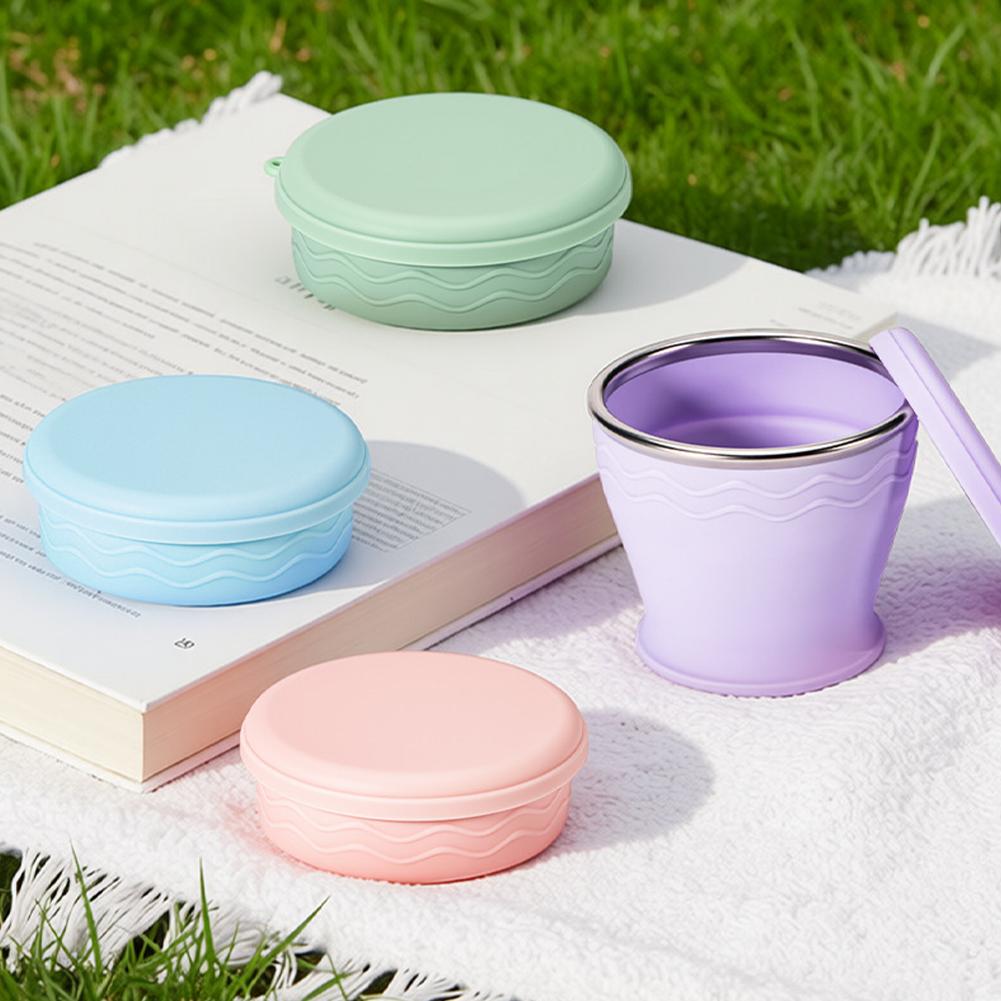 Foldable Silicone Cup With Lid - đánh giá và giá Water Bottle Collapsible