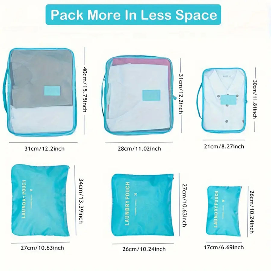 6pcs Travel Organizer Storage  - đánh giá và giá Shoe Bag Travel