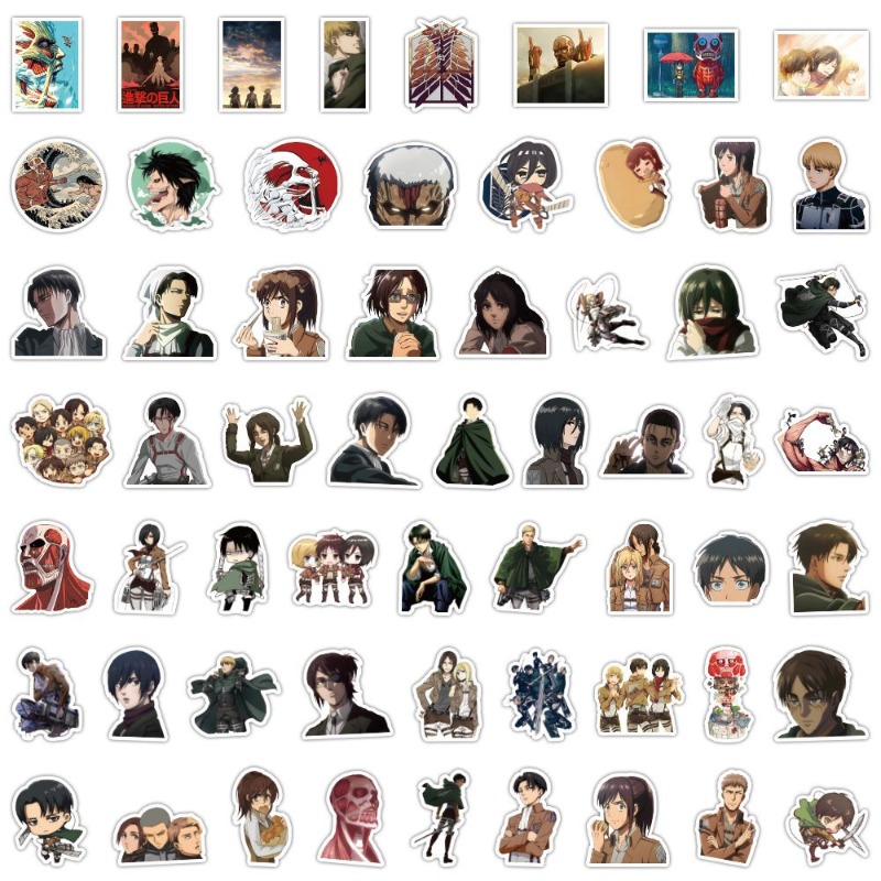 60Pcs Attack on Titan Anime St - đánh giá và giá Travel Accessories Cute