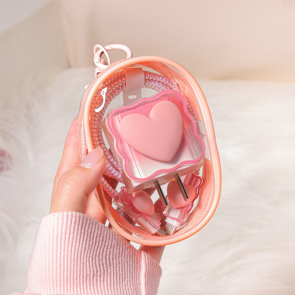 6PCS Love Heart Charger Cover  - đánh giá và giá Travel Accessories Iphone