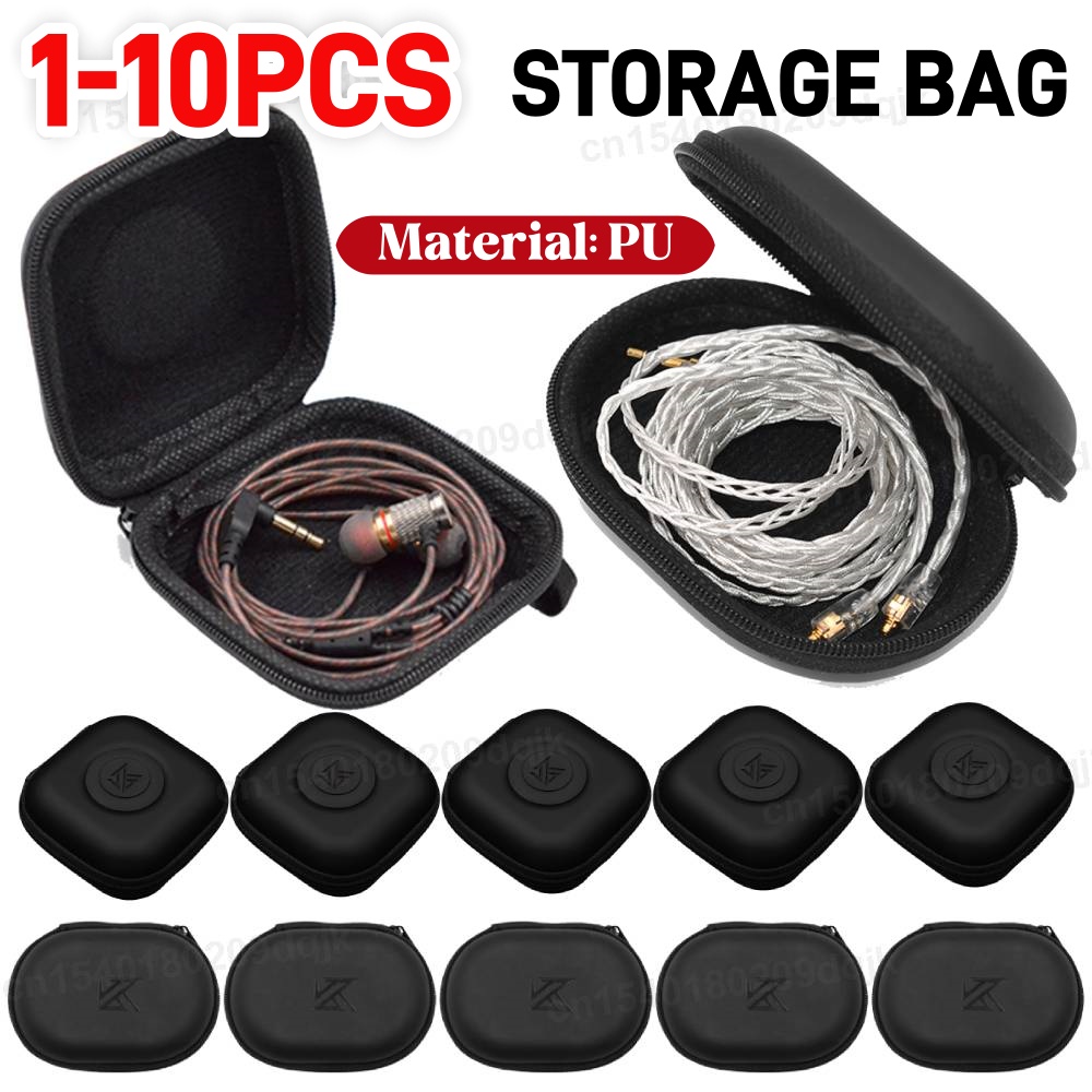 1-10PCS KZ Earphones Case PU L - đánh giá và giá Travel Accessories Organizer Bag