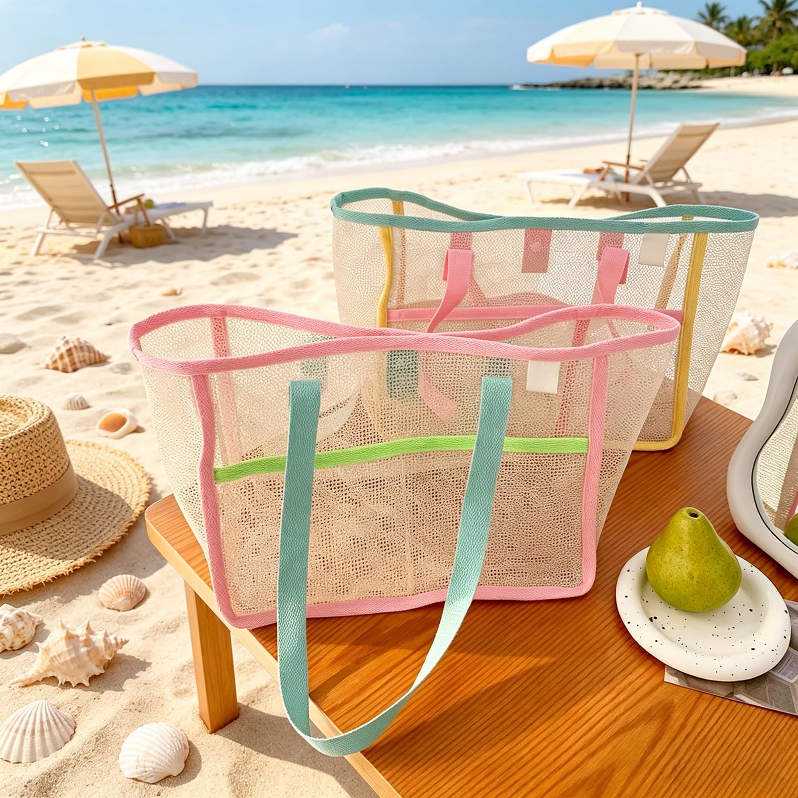 Beach Bags for Women Colorful  - đánh giá và giá Travel Accessories Shops