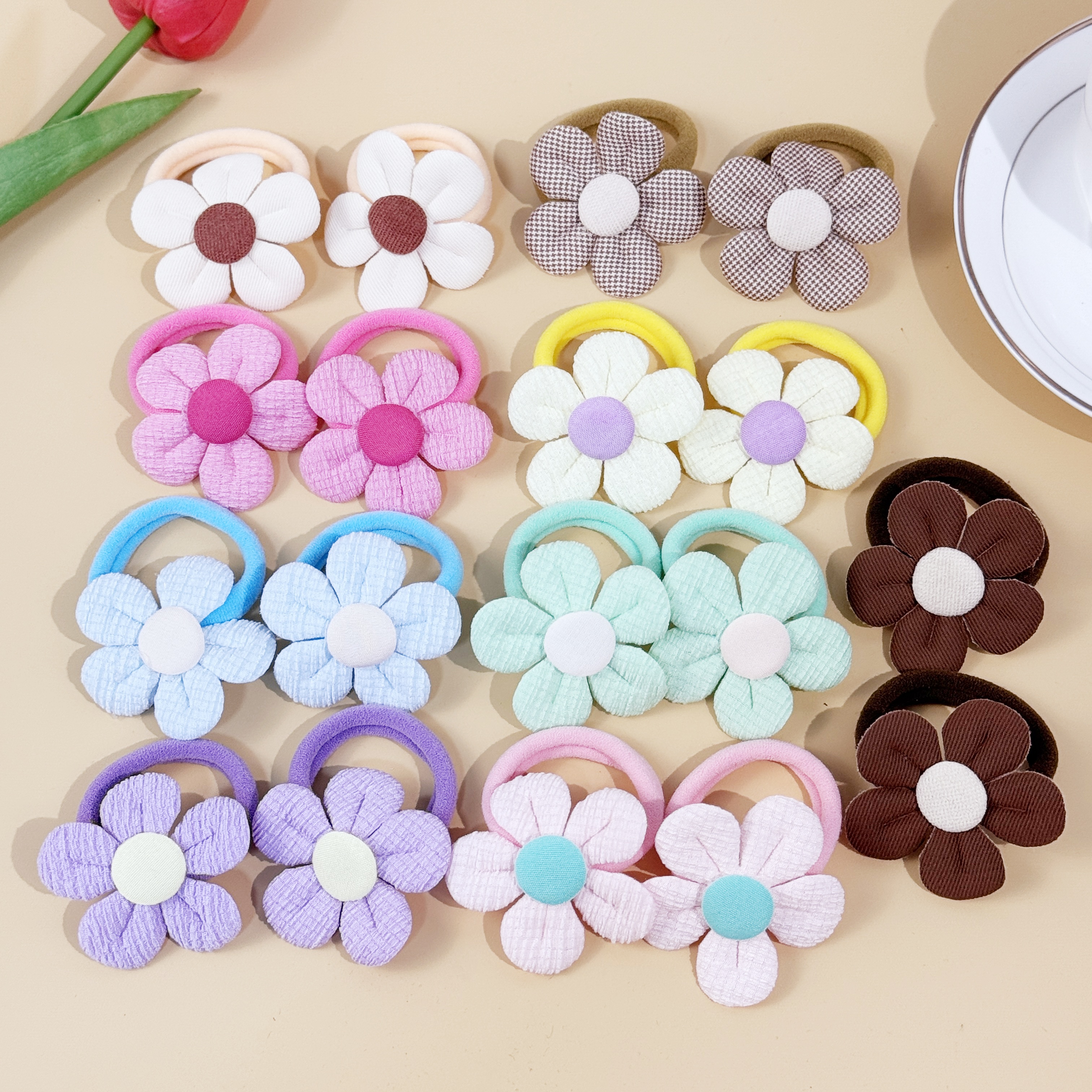 18pcs Sunflower Hair Ties Kids - đánh giá và giá Travel Accessories For 10 Year Old Girl