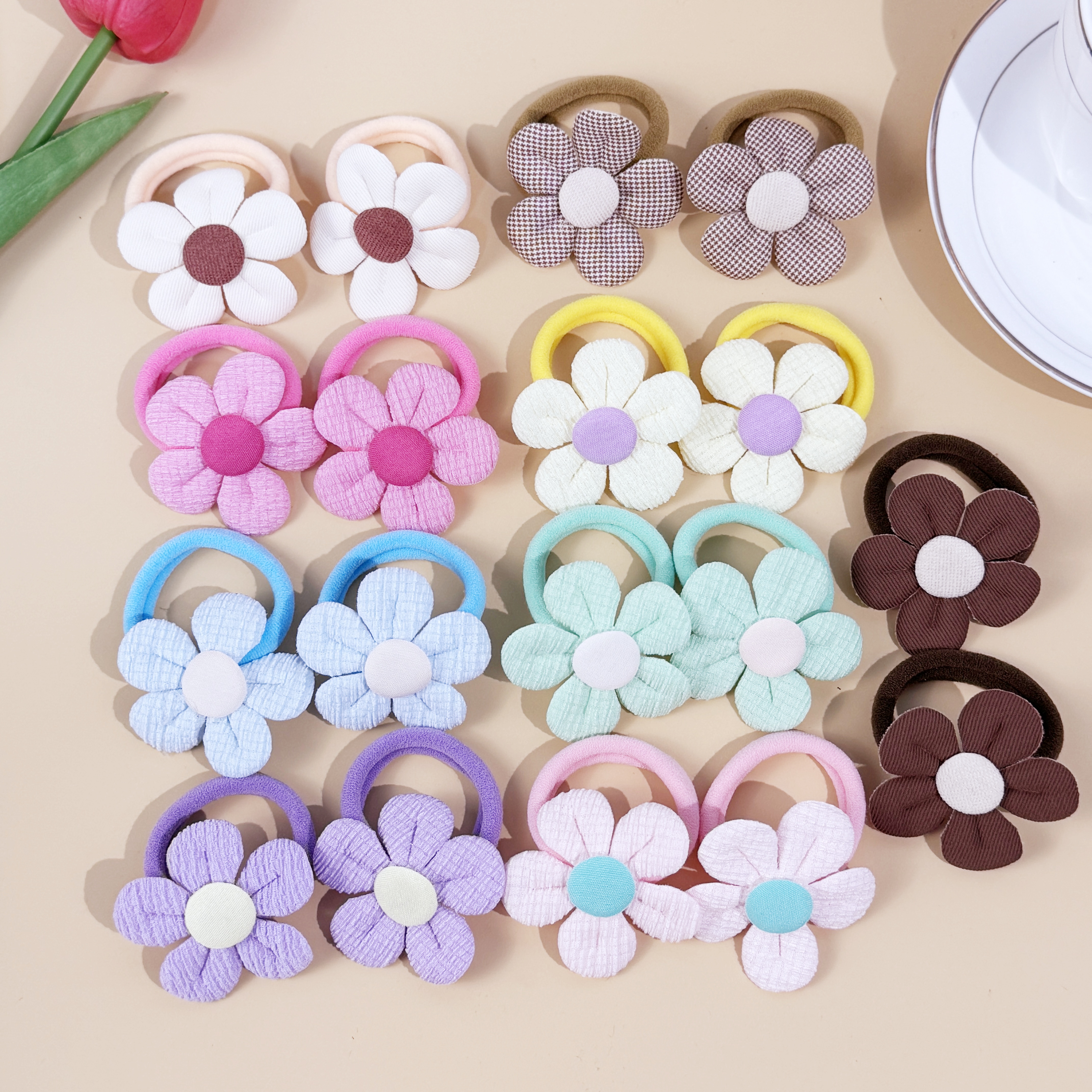 18pcs Sunflower Hair Ties Kids - đánh giá và giá Travel Accessories For 10 Year Old Girl