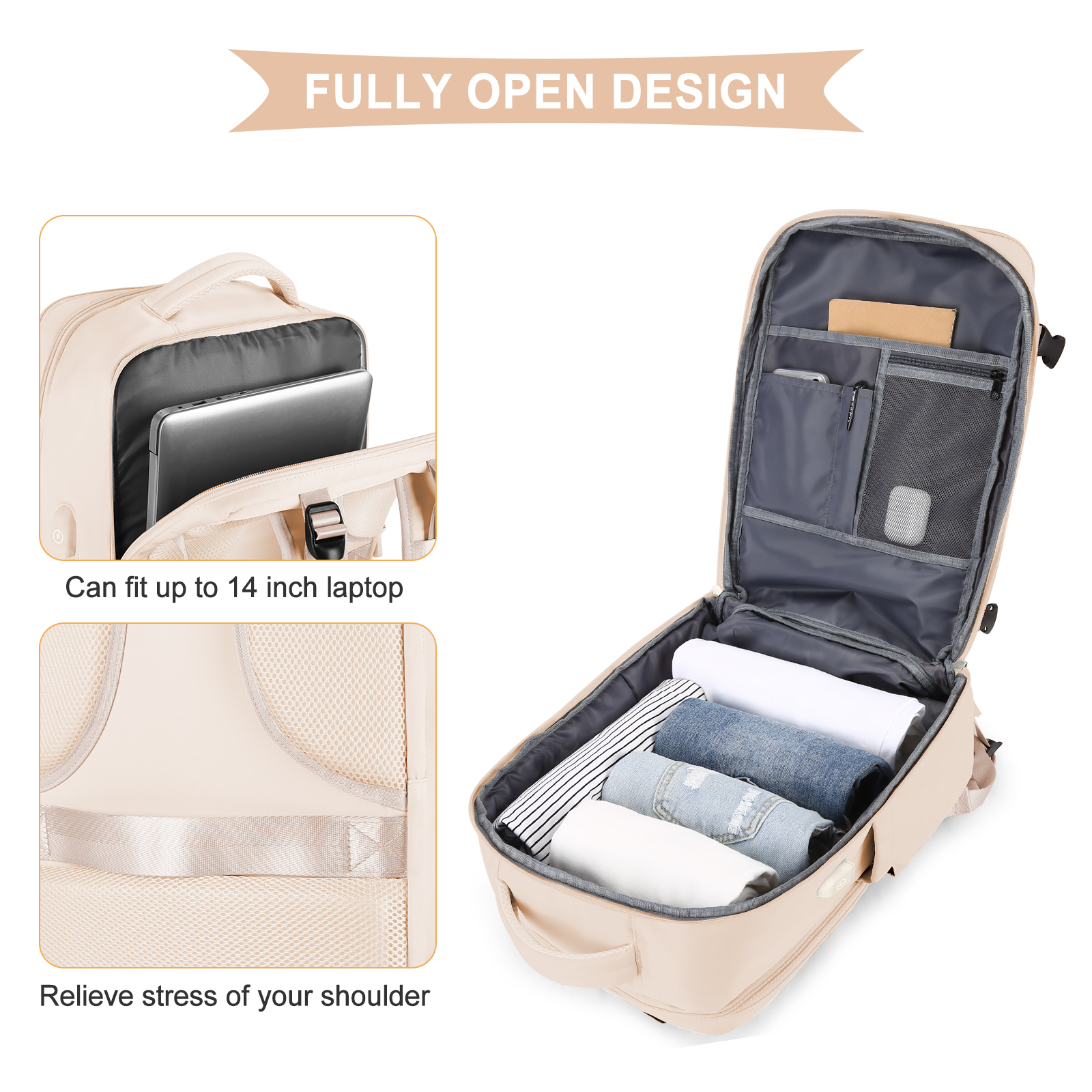 Large Travel Backpack for Men  - đánh giá và giá Shoe Bag Travel