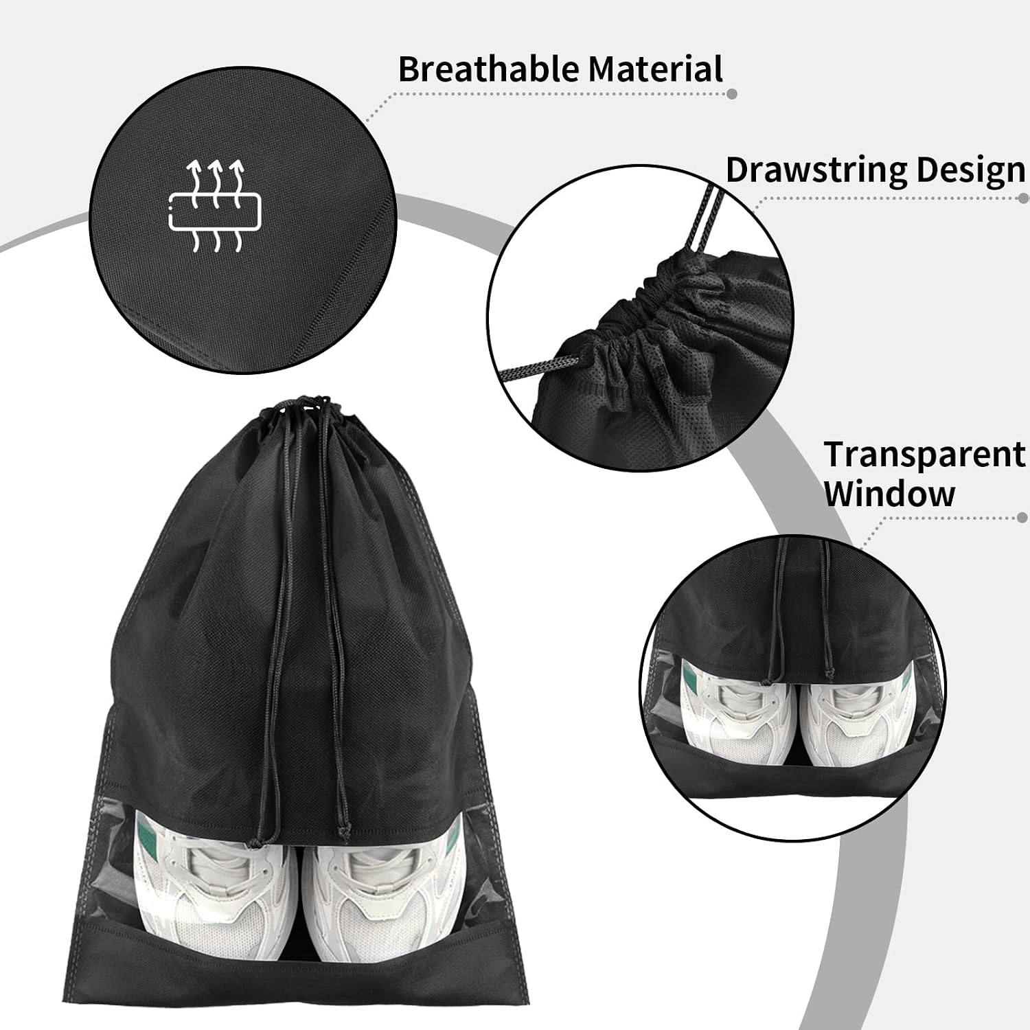 12 Pack Large Shoe Bags with C - đánh giá và giá Shoe Bag Travel