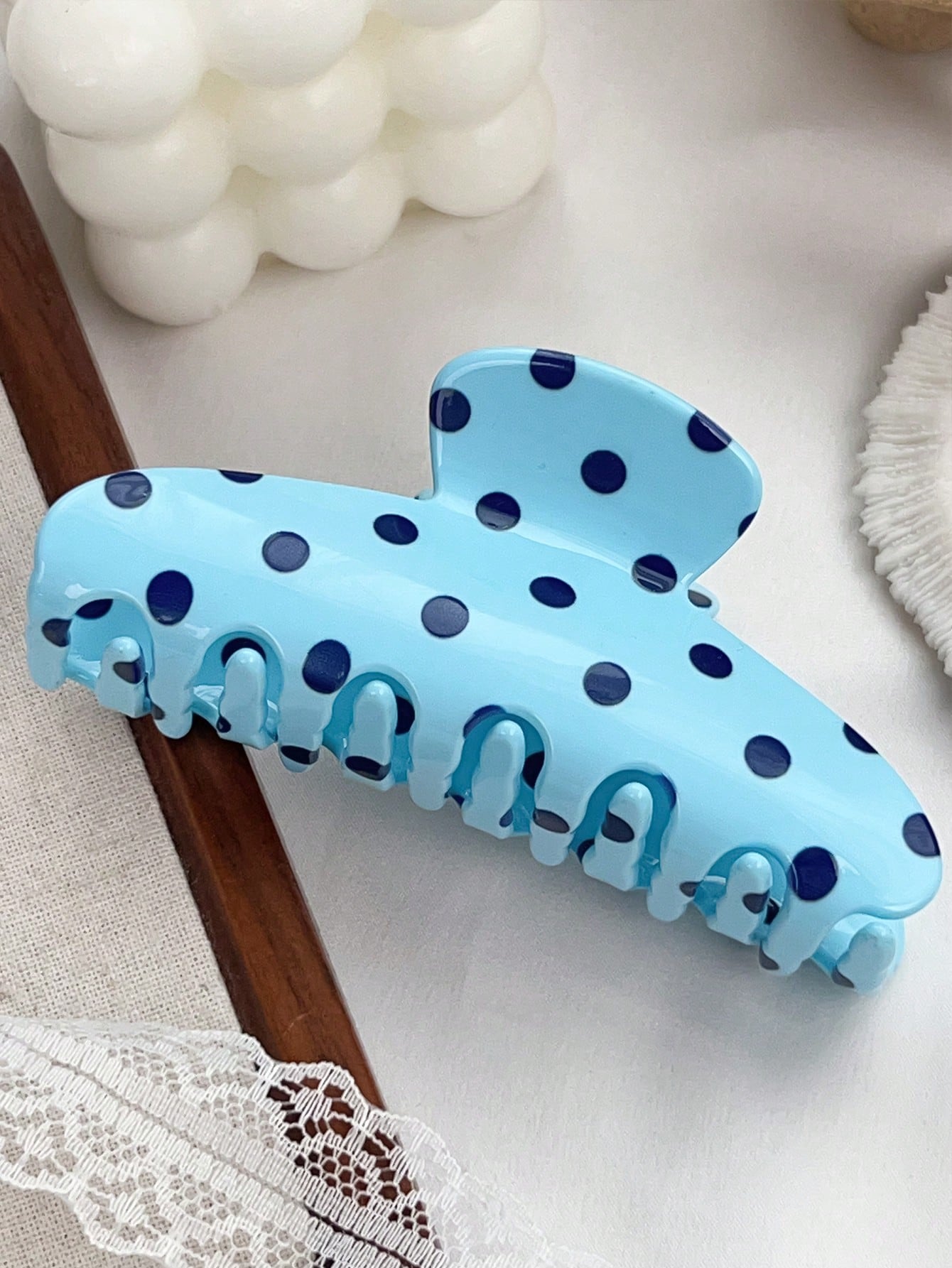 Light Blue Polka Dot Hair Clip - đánh giá và giá Travel Accessories Gifts For Her