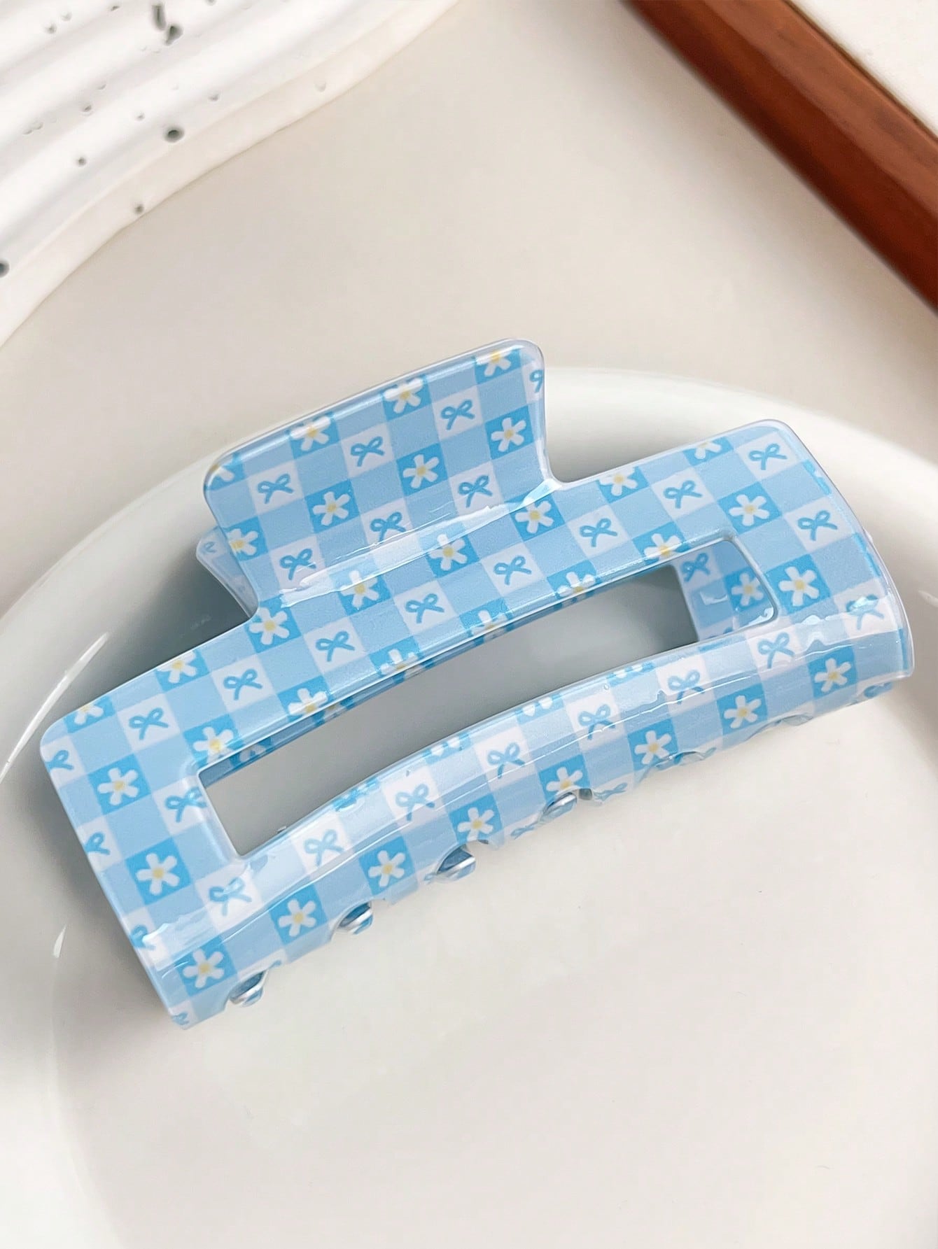 Light Blue Polka Dot Hair Clip - đánh giá và giá Travel Accessories Gifts For Her
