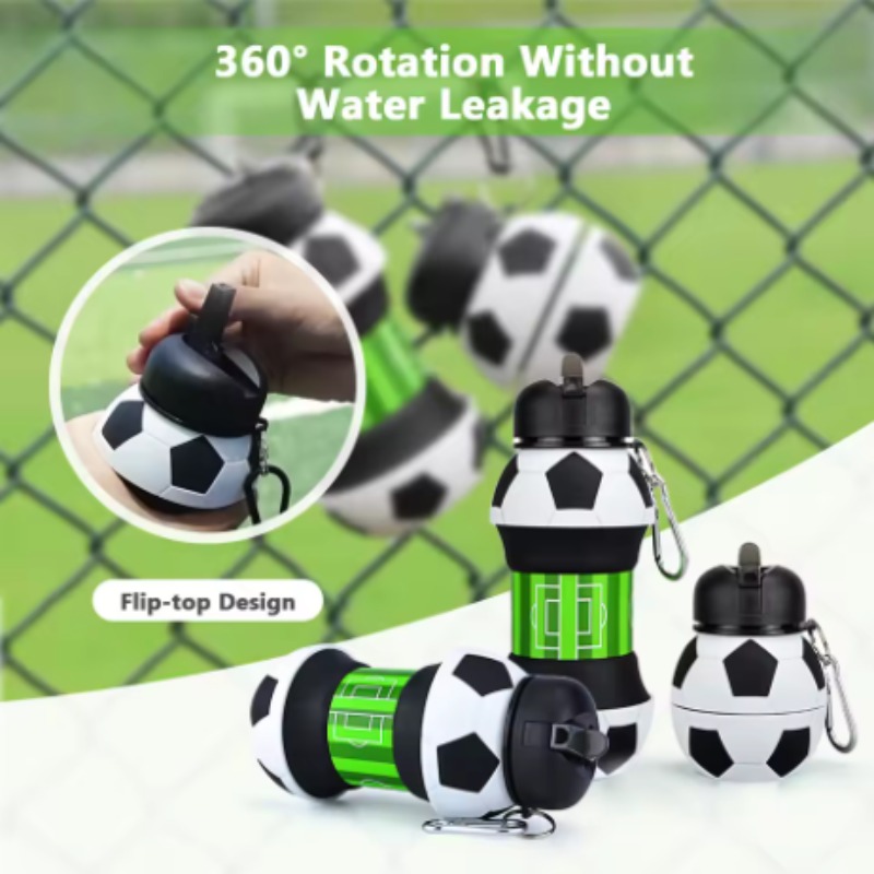Football Silicone Collapsible  - đánh giá và giá Water Bottle Collapsible