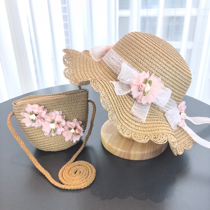 Girls 2pcs Straw Hat Solid Col - đánh giá và giá Travel Accessories For 10 Year Old Girl