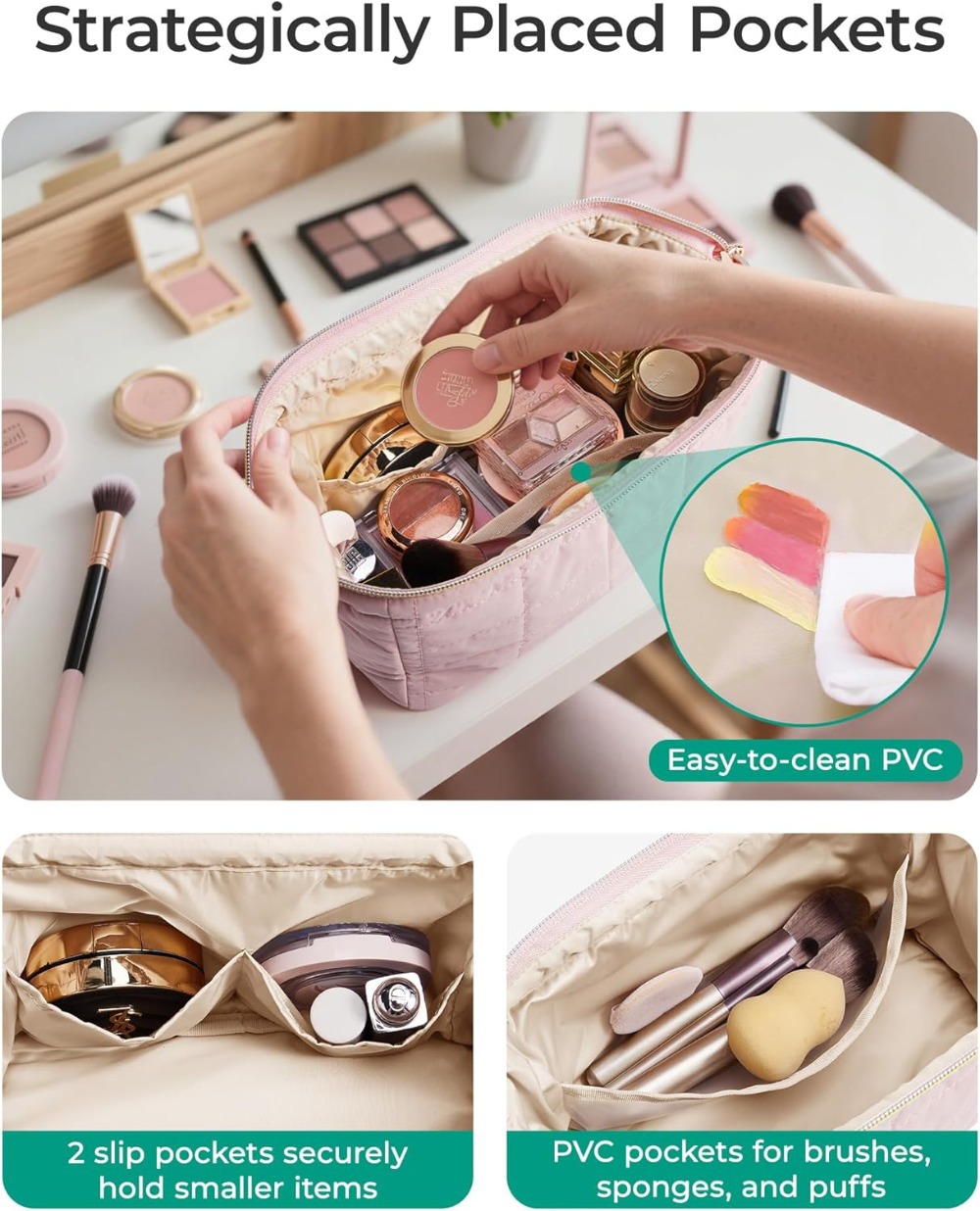 Puffy Makeup Bag Travel Toilet - đánh giá và giá Travel Accessories Organizer Bag